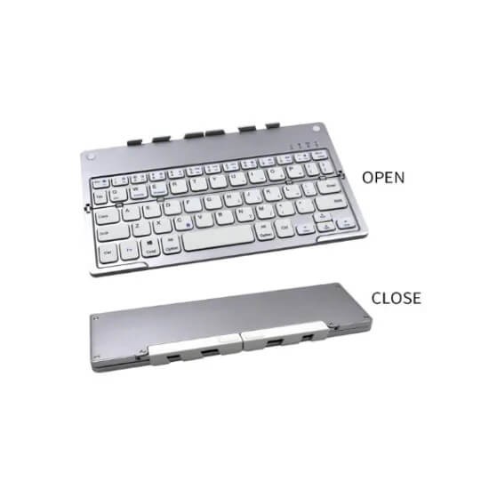 Folding Aluminum Bluetooth Wireless Keyboard