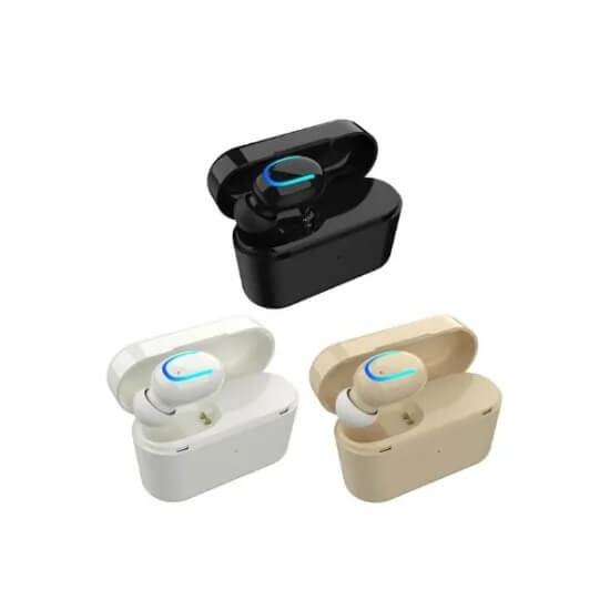 Invisible Earbuds Mic Motion Earpiece Wireless Earphone Charging Box Bluetooth Headset