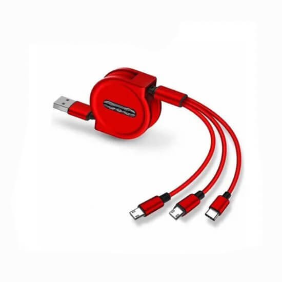 3 in 1 Retractable Type C Fast Charging Cable