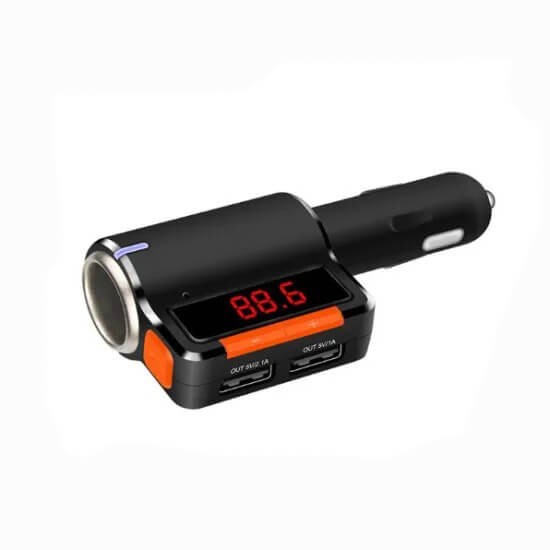 Bluetooth Hands-Free Car Kit FM Hands-Free Double USB Car Charger