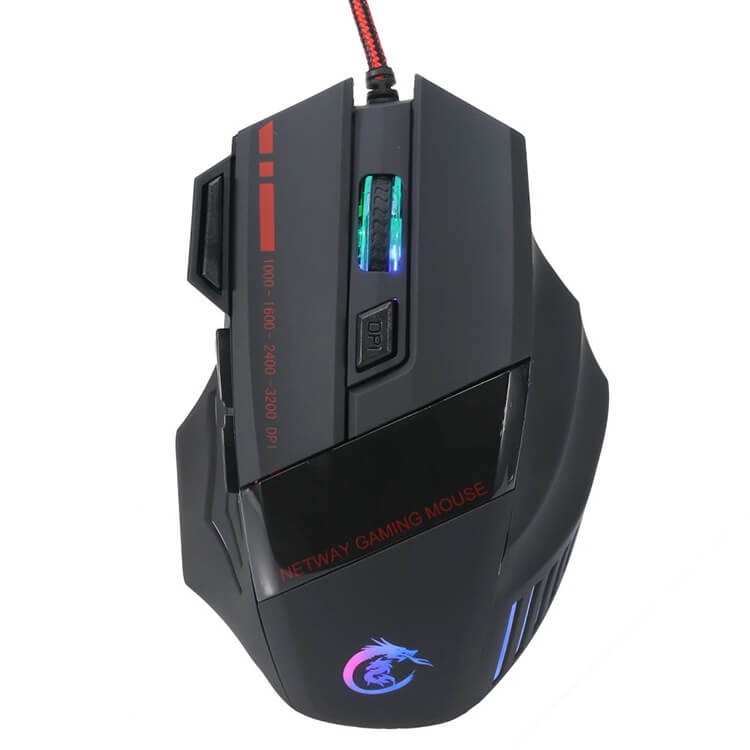 Optical RGB Gaming Mouse USB Rechargeable Hollow Mice Gamer Honeycomb